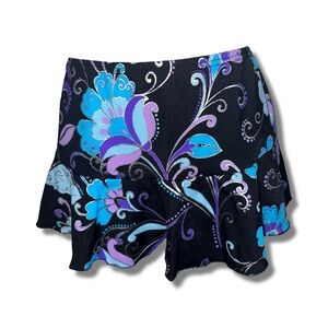 Y2K Floral Stretch Miniskirt